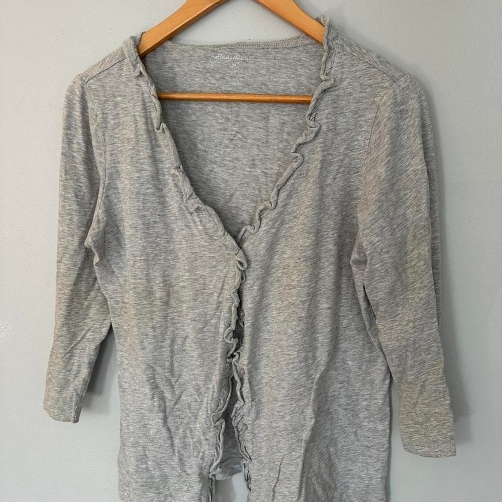 Eddie Bauer Ruffle Cardigan